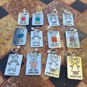 Vintage GANZ Kids Tags for Pendants, Charms, Keys, Zippers
